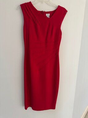 Hot Red body hugging Cache Dress size 4